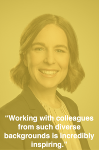 Nadja Wulff quote “Working with colleagues from such diverse backgrounds is incredibly inspiring.”